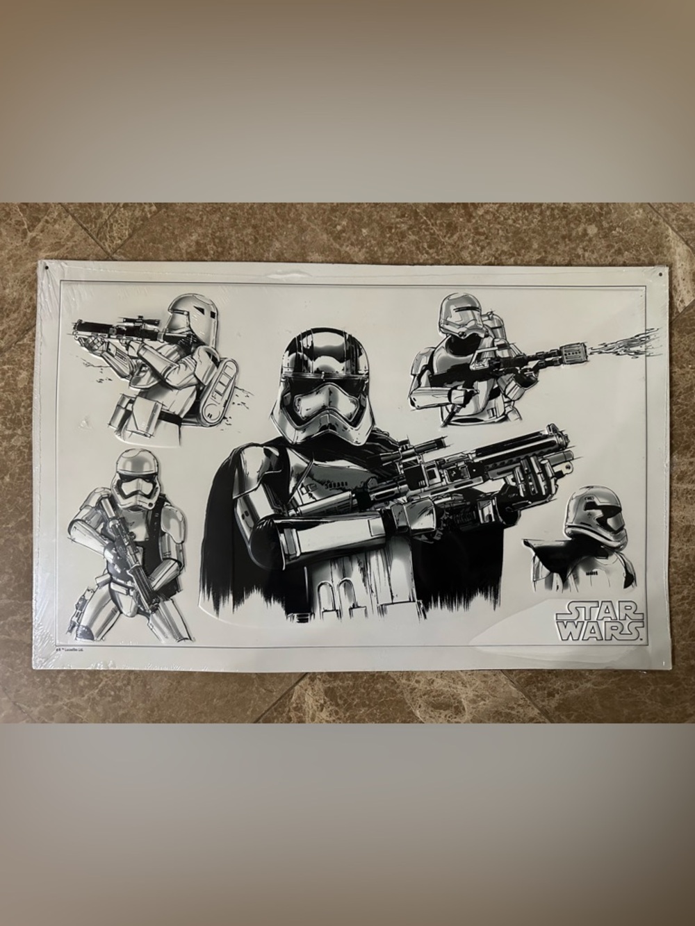 Open Road Brands Star Wars Stormtrooper Wall Art - Black and White